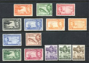 Cayman Islands 1938 KGVI. COMPLETE set of 14. Mint. LH/MH. SG115/126a.