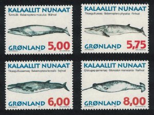 Greenland Whales 4v 1997 MNH SC#319-322 SG#318-321 MI#305y-308y