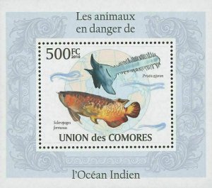 Indian Ocean Endangered Animals Pristis Zijsron Mini Sov. Sheet MNH