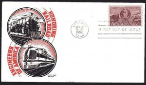 #993 3c Railroad Engineers FDC Cachet Craft/Boll cachet April 29, 1950