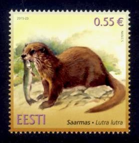 Estonia Sc# 793 MNH Estonian Fauna - Otter