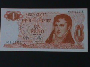 ​ARGENTINA-1970 CENTRAL BANK-$1 PESO-UN-CIRCULATED-VERY FINE-54 YEARS OLD