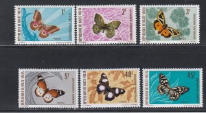 Burkina Faso # 244-249, Butterflies, Mint NH, 1/2 Cat.