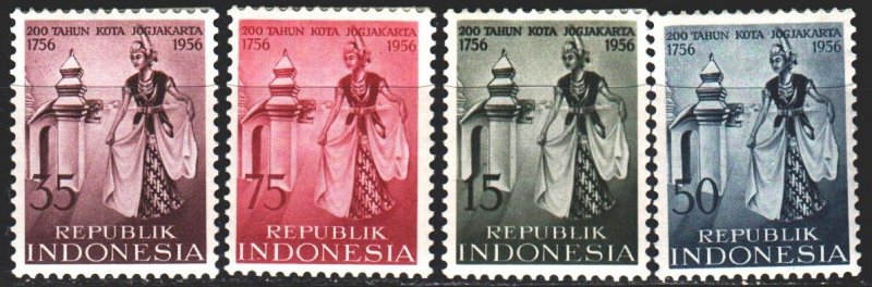 Indonesia. 1956. 186-89. 200 years of Jakarta, national costume. MLH.