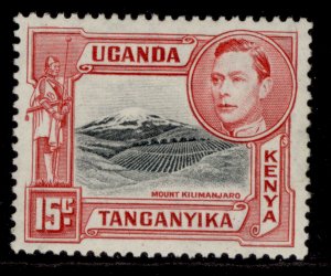 KENYA UGANDA TANGANYIKA GVI SG137a, 15c black & rose-red, M MINT.