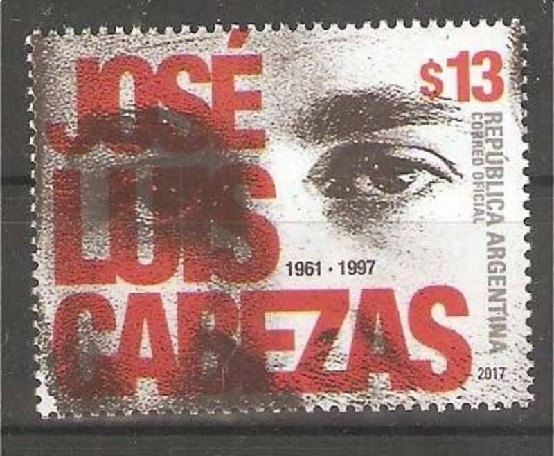 ARGENTINA 2017  JOURNALIST JOSE CABEZAS MNH YV 3167