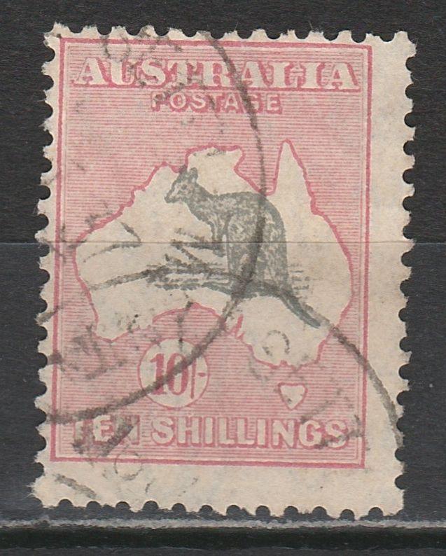 AUSTRALIA 1931 KANGAROO 10/- C OF A WMK USED
