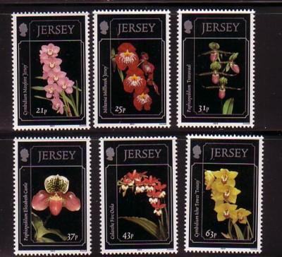 Jersey  Sc 890-5 1999 Orchid stamp set mint NH