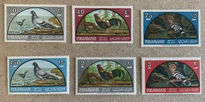 Sharjah 1965 Birds, MNH. Scott C28-C33, CV $13.50. Mi 113-118