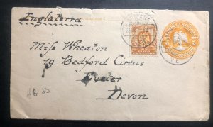 1907 Orizaba Ver Mexico Postal Stationery Cover To Devon England Wax Seal