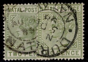 SOUTH AFRICA - Natal QV SG106-107, 1888-89 DIE VARIETIES, FINE USED.