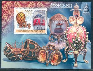 BURUNDI 2012  'ROSSICA 2013 FABERGE EGGS' 5000fr SOUVENIR SHEET III MINT NH