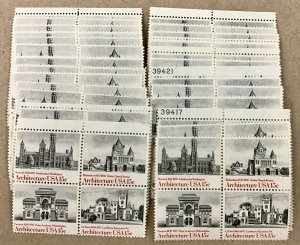 1838-1841 Architecture  25 MNH  15 cent blocks of 4  $15.00 Issued in 1980