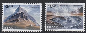 Iceland # 678-679, Landscapes, Mint NH, 1/2 Cat.