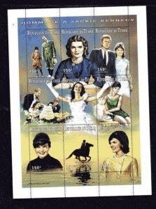 Chad MNH S/S 712 Jackie Kennedy 1997 9 Stamps