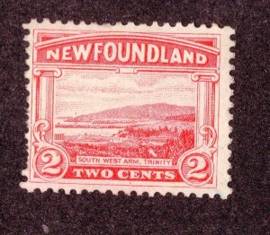 Newfoundland 1923 2c carmine South West Arm, Scott 132 MH, value = $1.75