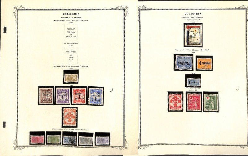 Columbia Stamp Collection on 46 Scott Specialty Pages, 1865-1969 BOB Region (CD)