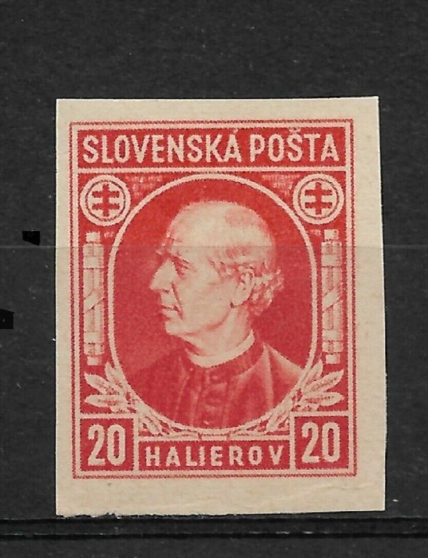 Slovakia 1939, Hlinka issue, Imperf Scott # 28a,VF MNH**OG (MB-6)