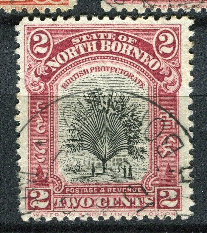 NORTH BORNEO; 1925 early Pictorial issue fine used 2c. value + Postal cancel
