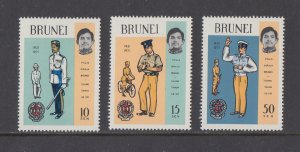 Brunei Scott #165-167 MH