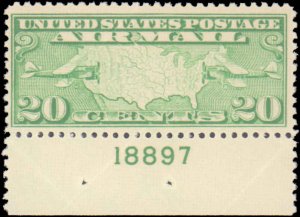 United States #C9, Complete Set, Plate Number, 1926-1927, Never Hinged