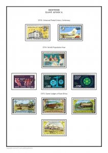 British East Africa 1922-1976  PDF (DIGITAL) STAMP  ALBUM PAGES  