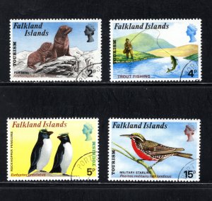 Falkland Islands SC #227-230  VF, Used, Fur Seal,Penguin, CV $11.00 .... 1930128