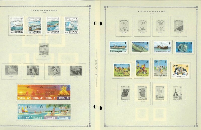 Cayman Islands 1946-1994 M & U Hinged on Scott Internation Pages Thru 1999.