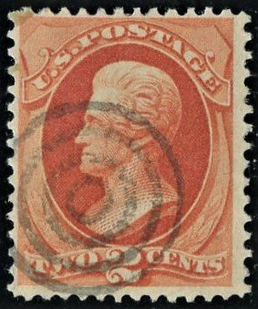 SCOTT 178 JACKSON 2 CENTS  USED- SHIPS FREE TO U.S. - OTHER COUNTRIES $3.75