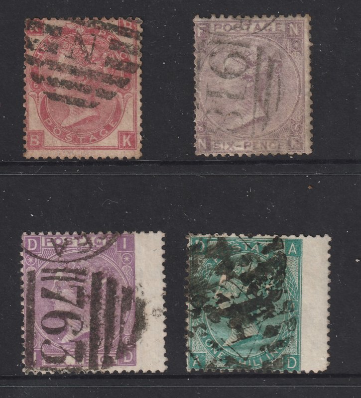 Great Britain x 4 used QV 1865-73 see description