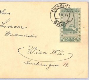 Austria BOSNIA Postal Stationery Card Military 1910 KuK FPO CDS {samwells}ZV51