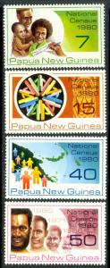 PAPUA NEW GUINEA 1980 CENSUS Set Sc 517-520 MNH