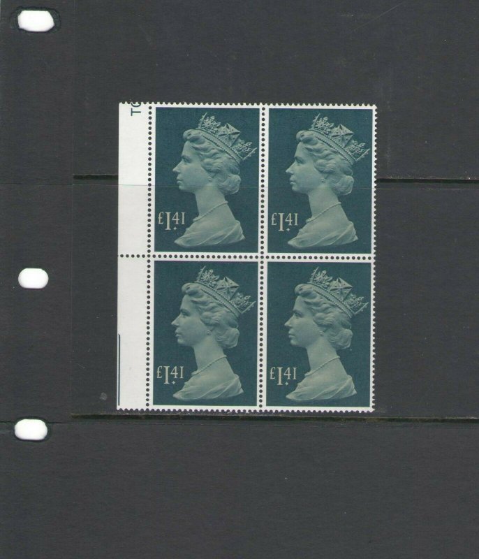 GB: Sc.MH172 /**QE II-DEFINITIVE** /  MARGINAL BLOCK OF 4 - MNH