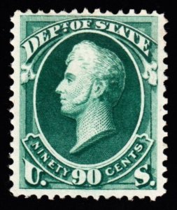 US O67 90c State Department Official Mint VF OG H w/ PSAG Cert SCV $1050 