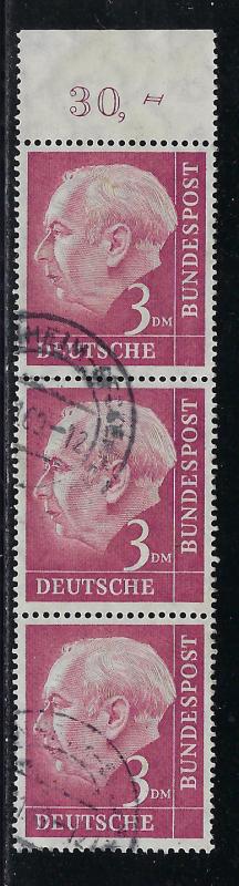 Germany Bund Scott # 721, used, strip/3