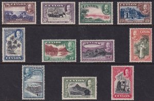 Ceylon Sc# 264 / 274 KGV King George V 1935 - 1936 complete set MNH CV $220.00