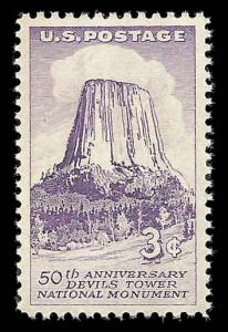 # 1084 MINT NEVER HINGED DEVIL'S TOWER     XF+