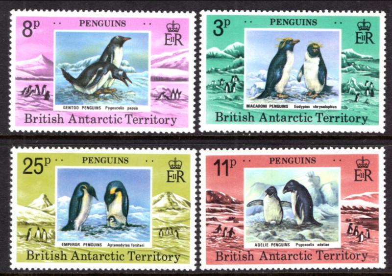 British Antarctic Territory 72-75 Penguins