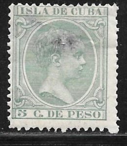 Cuba 145: 5c King Alfonso, MH, AVG