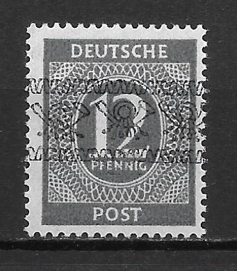 Germany 586B 12pf Numeral Ovpt. single MNH Signed (z5)