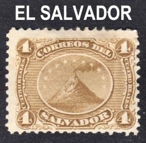 El Salvador Scott 4  unwtmk  Fine mint OG HR.