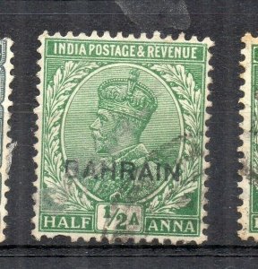 Bahrain 1933 Early Issue Fine Used 1/2a. Optd NW-167082