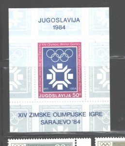 YUGOSLAVIA  1983 OLYMPIC GAMES - SARAJEVO 1645-1650 & MS #1651 MNH