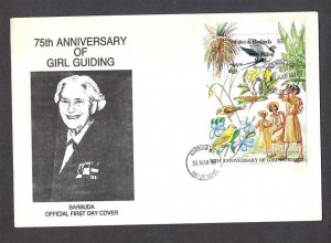 1986 Scouts Barbuda Girl Guides 75th anniversary SS FDC