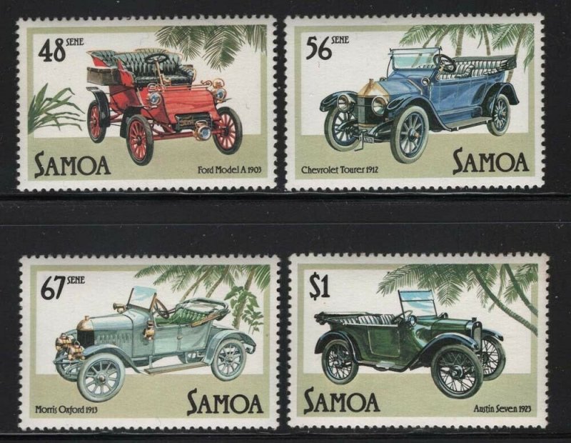 Samoa 1985 Vintage Automobiles set Sc# 641-44 NH