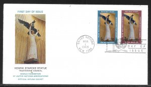 United Nations NY 183-184 Starcke Statue WFUNA Cachet FDC First Day Cover