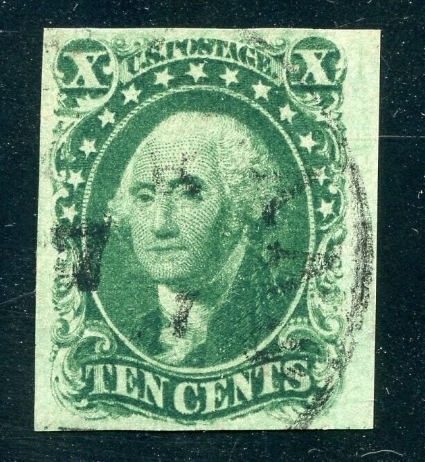 US SCOTT #13 USED-XF-GEM W/ PF CERT BEAUTIFUL CANCEL (3/9/23 GP) 