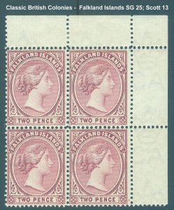 Falkland Islands Scott 13, SG 25 - NH - Top Right Black of 4