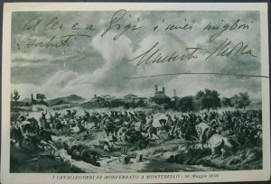 1939 Cavallegeri di Monferrato WWII Postcard Postcard Used 4396#3-