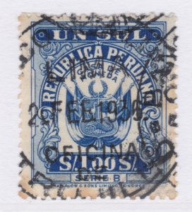 PERU Revenue Stamp Used Steuermarke Fiskal PEROU Timbre Fiscal A27P44F24964